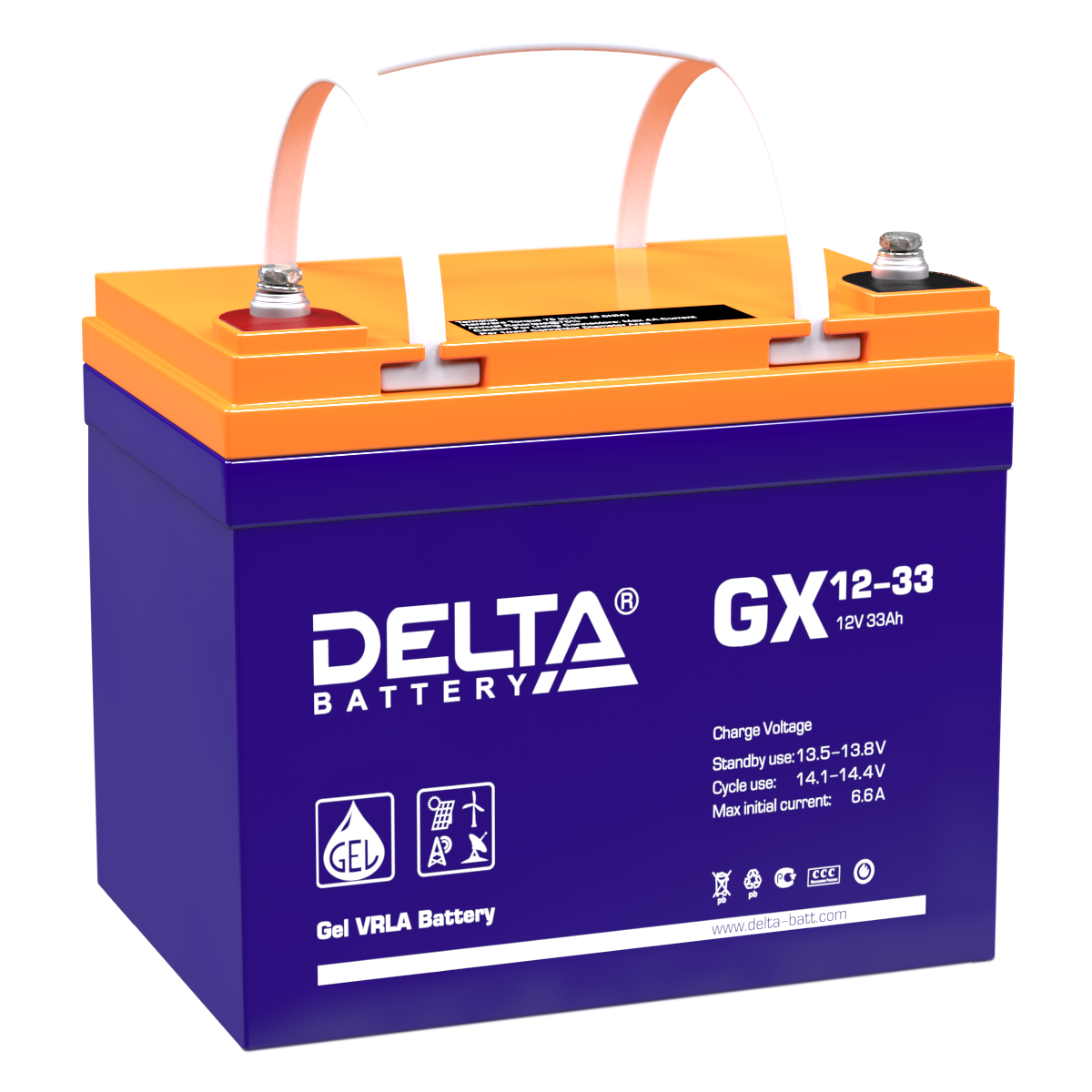 GX 12-33 Delta Аккумуляторная батарея купить по цене 14944 руб..  Самые дешёвые цены на Стационарные