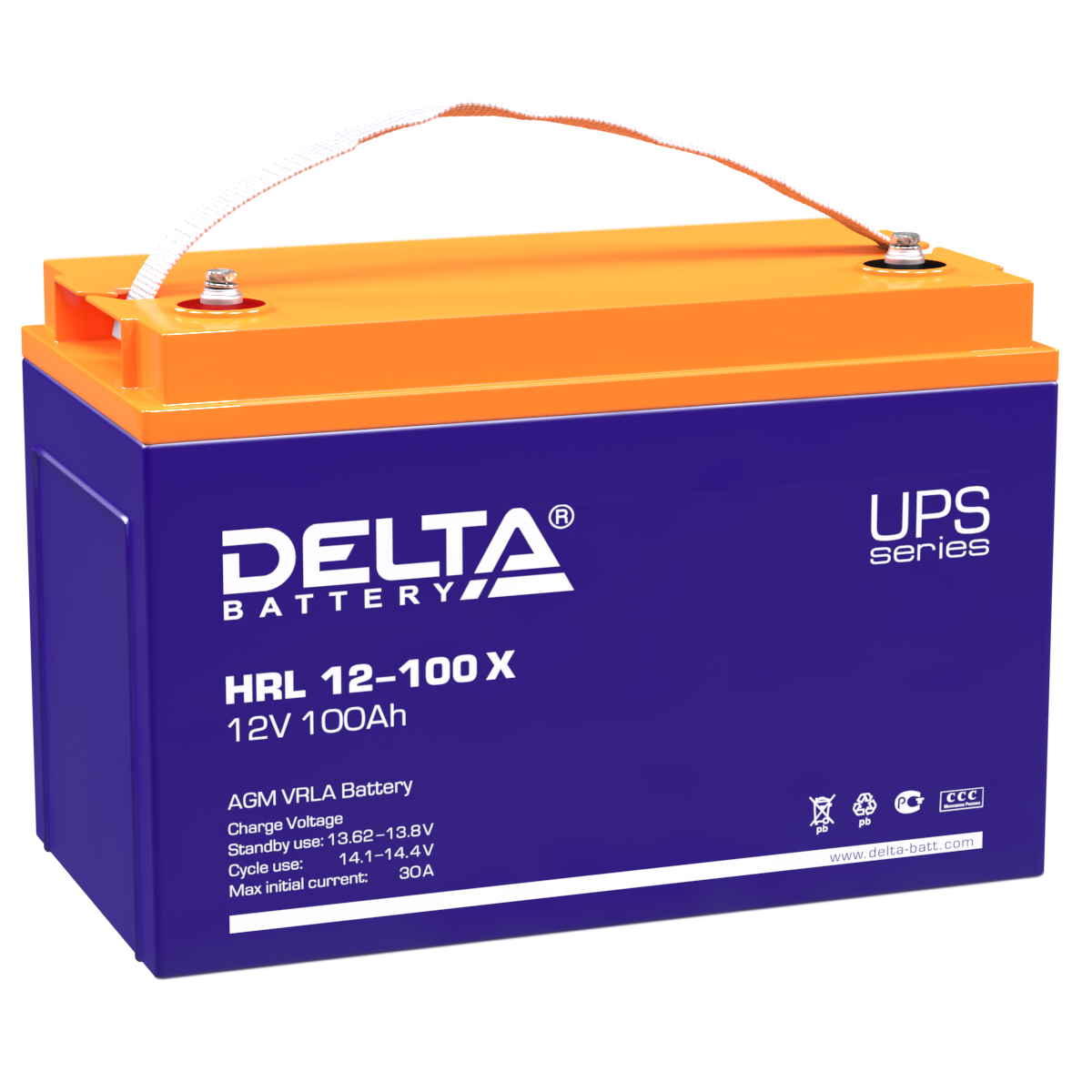 HRL 12-100 X Delta Аккумуляторная батарея купить по цене 34439 руб..  Самые дешёвые цены на Стационарные