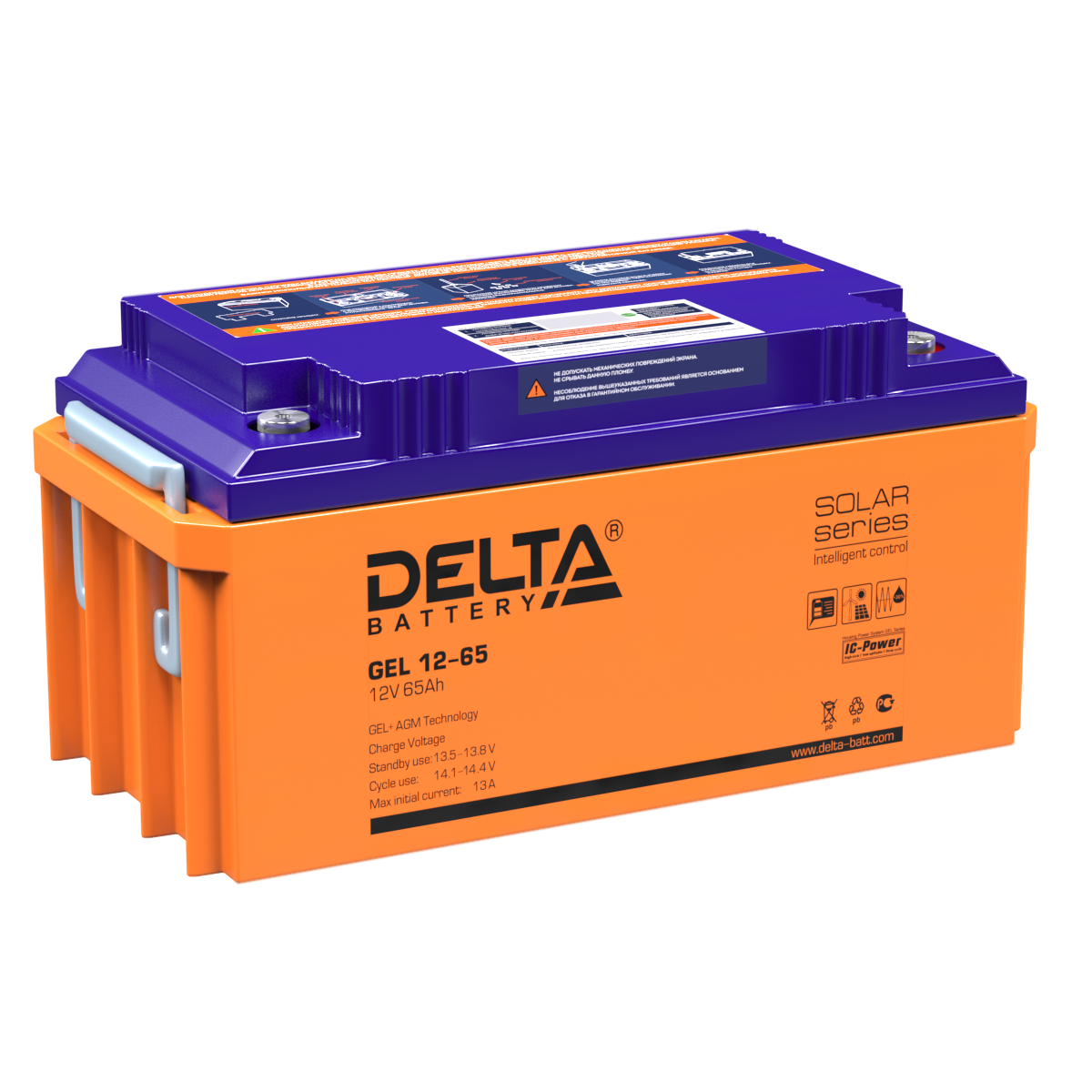 GEL 12-65 Delta Аккумуляторная батарея купить по цене 24731 руб..  Самые дешёвые цены на Стационарные