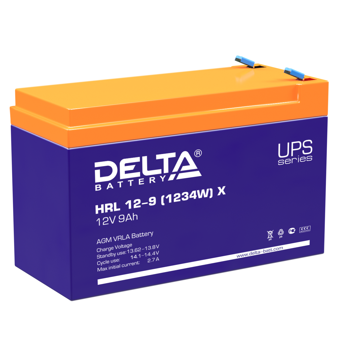 HRL 12-9 (1234W) X Delta Аккумуляторная батарея купить по цене 3448 руб..  Самые дешёвые цены на Стационарные