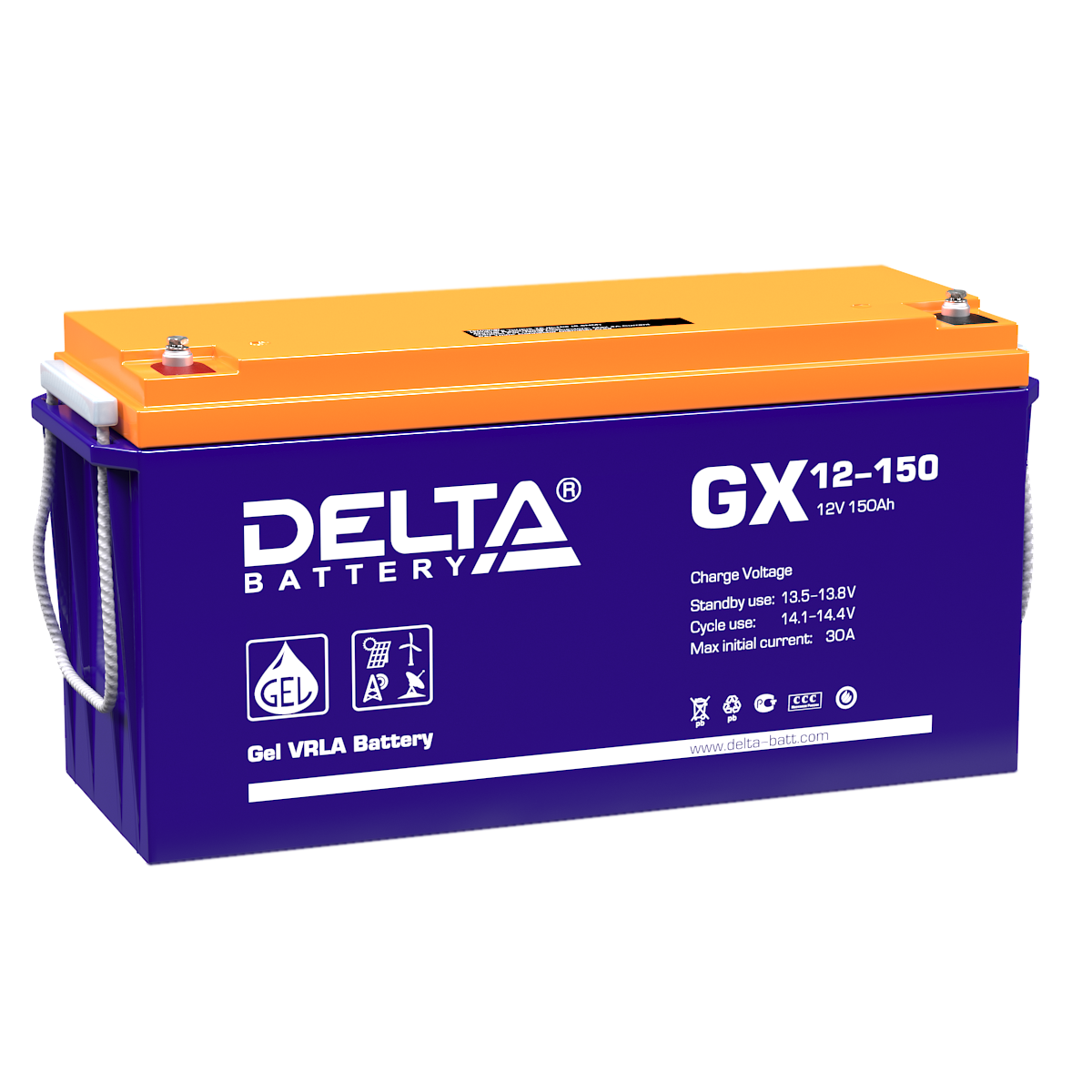 GX 12-150 Delta Аккумуляторная батарея купить по цене 55635 руб..  Самые дешёвые цены на Стационарные