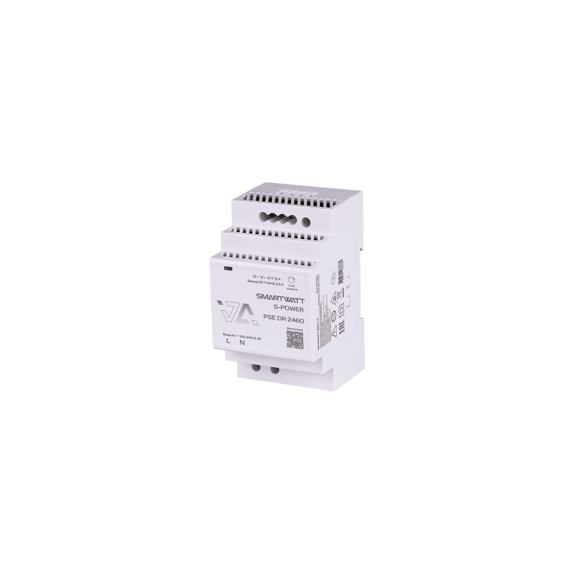 Импульсный блок питания SMARTWATT PSE DR 2460 S-POWER, 24 В, 60 Вт, 2,5 А купить по цене 1427 руб..  Самые дешёвые цены на DR