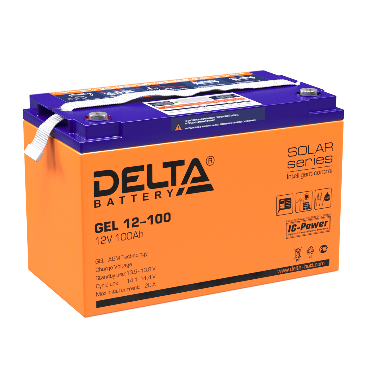 GEL 12-100 Delta Аккумуляторная батарея купить по цене 32300 руб..  Самые дешёвые цены на Стационарные