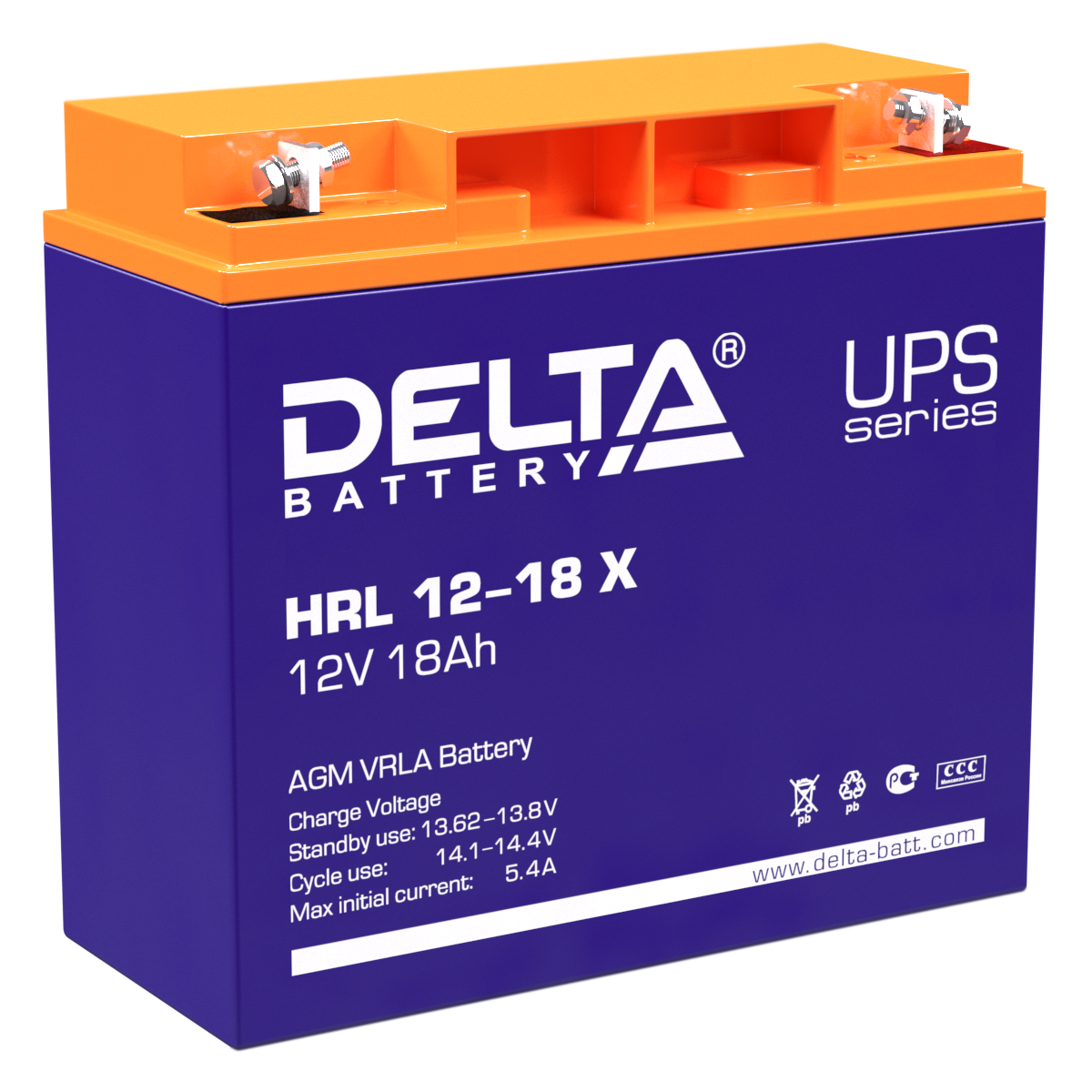 HRL 12-18 X Delta Аккумуляторная батарея купить по цене 7425 руб..  Самые дешёвые цены на Стационарные