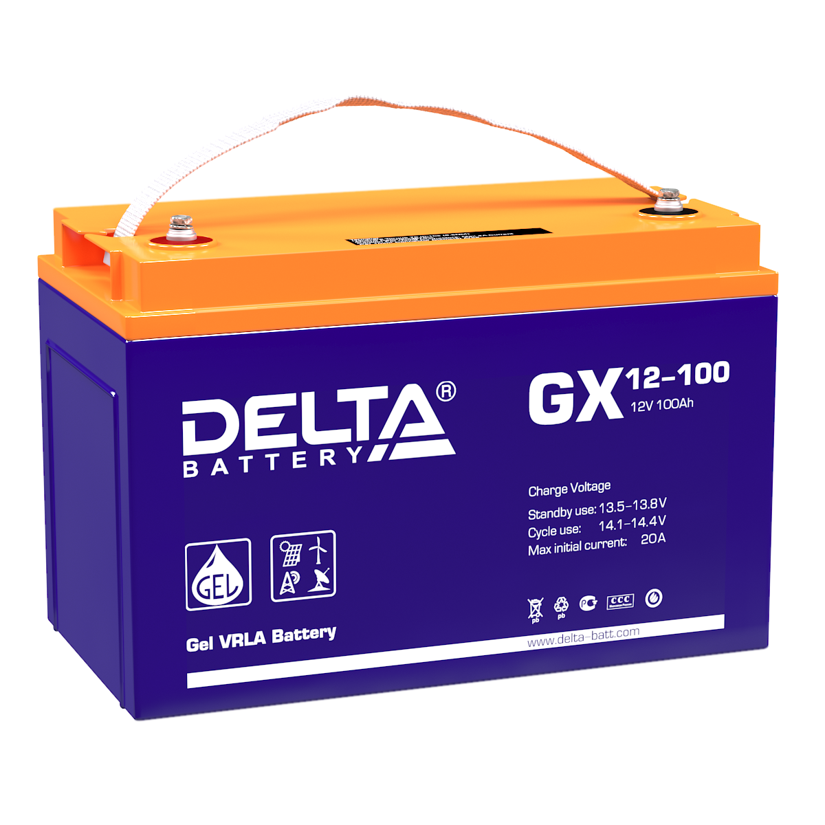 GX 12-100 Delta Аккумуляторная батарея купить по цене 36055 руб..  Самые дешёвые цены на Стационарные
