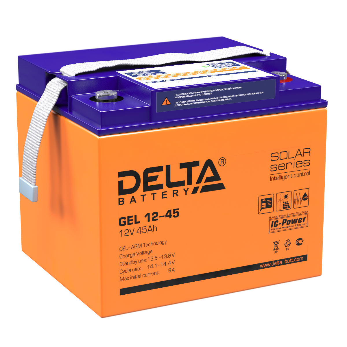 GEL 12-45 Delta Аккумуляторная батарея купить по цене 16945 руб..  Самые дешёвые цены на Стационарные