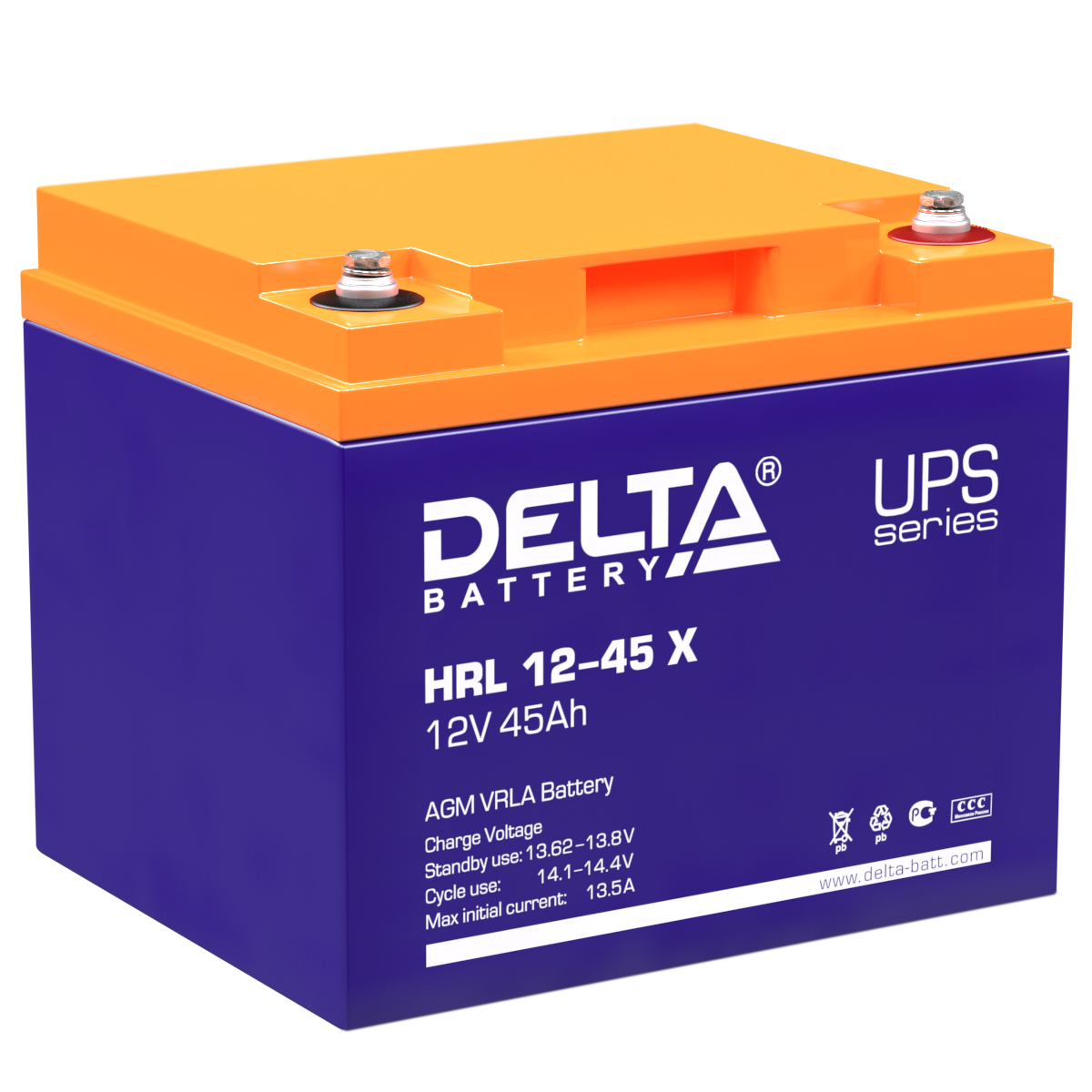HRL 12-45 X Delta Аккумуляторная батарея купить по цене 17654 руб..  Самые дешёвые цены на Стационарные