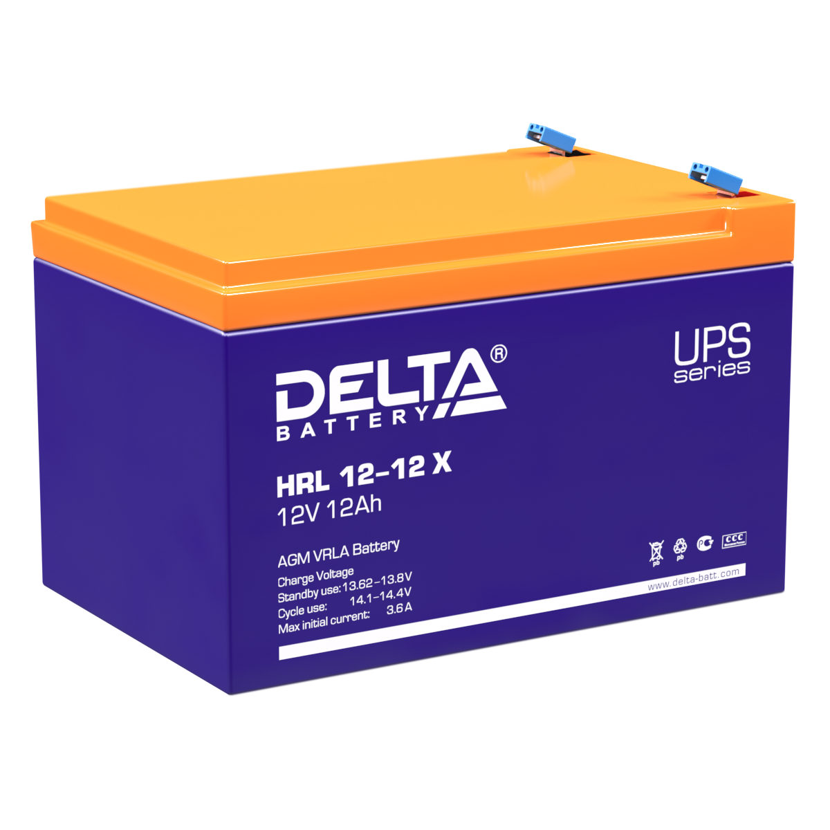 HRL 12-12 X Delta Аккумуляторная батарея купить по цене 4700 руб..  Самые дешёвые цены на Стационарные