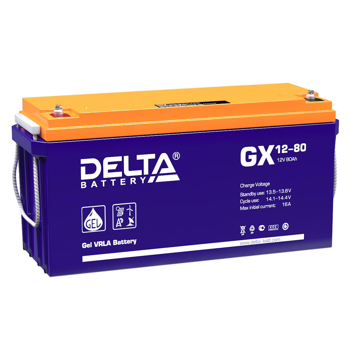 GX 12-80 Delta Аккумуляторная батарея купить по цене 31398 руб..  Самые дешёвые цены на Стационарные