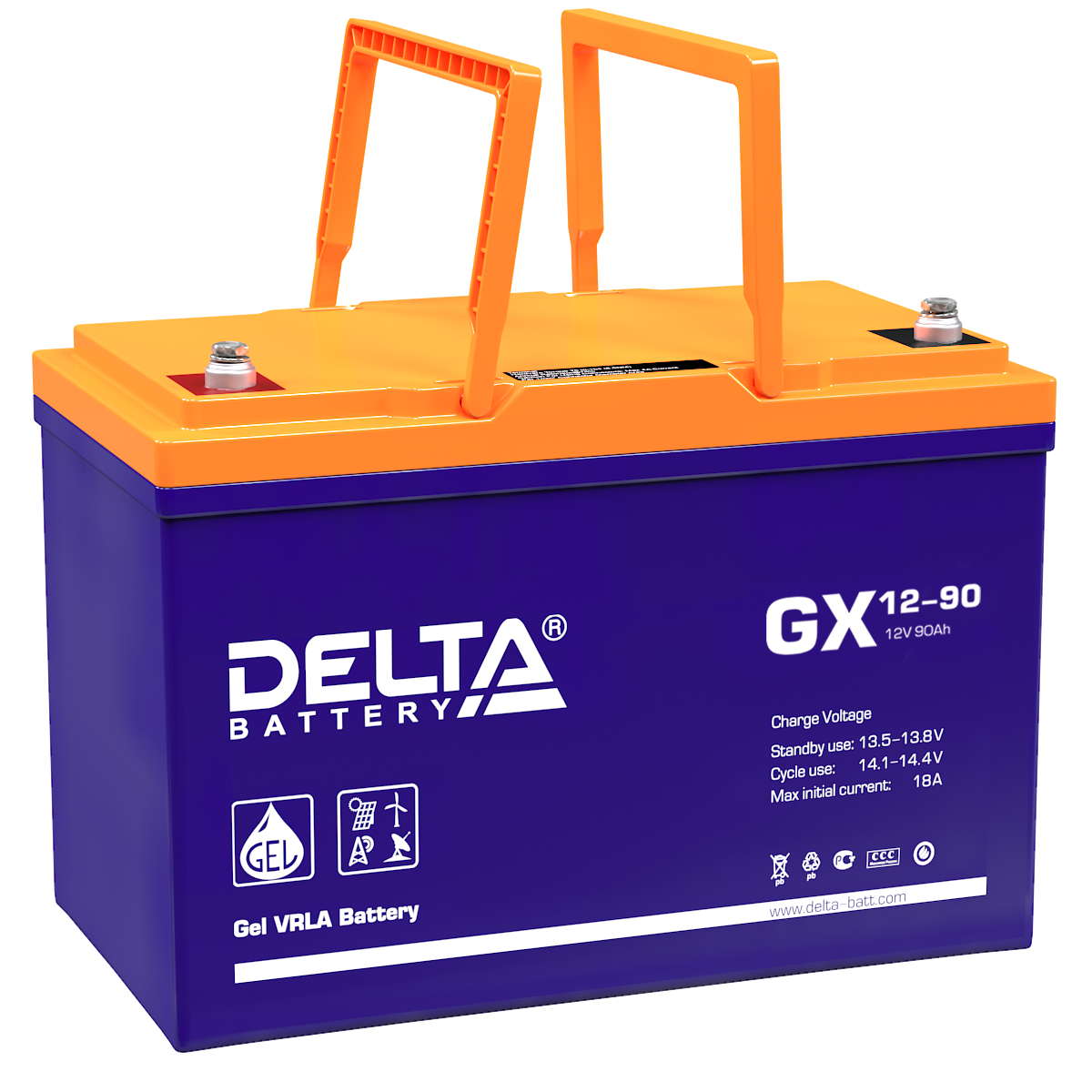 GX 12-90 Delta Аккумуляторная батарея купить по цене 35604 руб..  Самые дешёвые цены на Стационарные