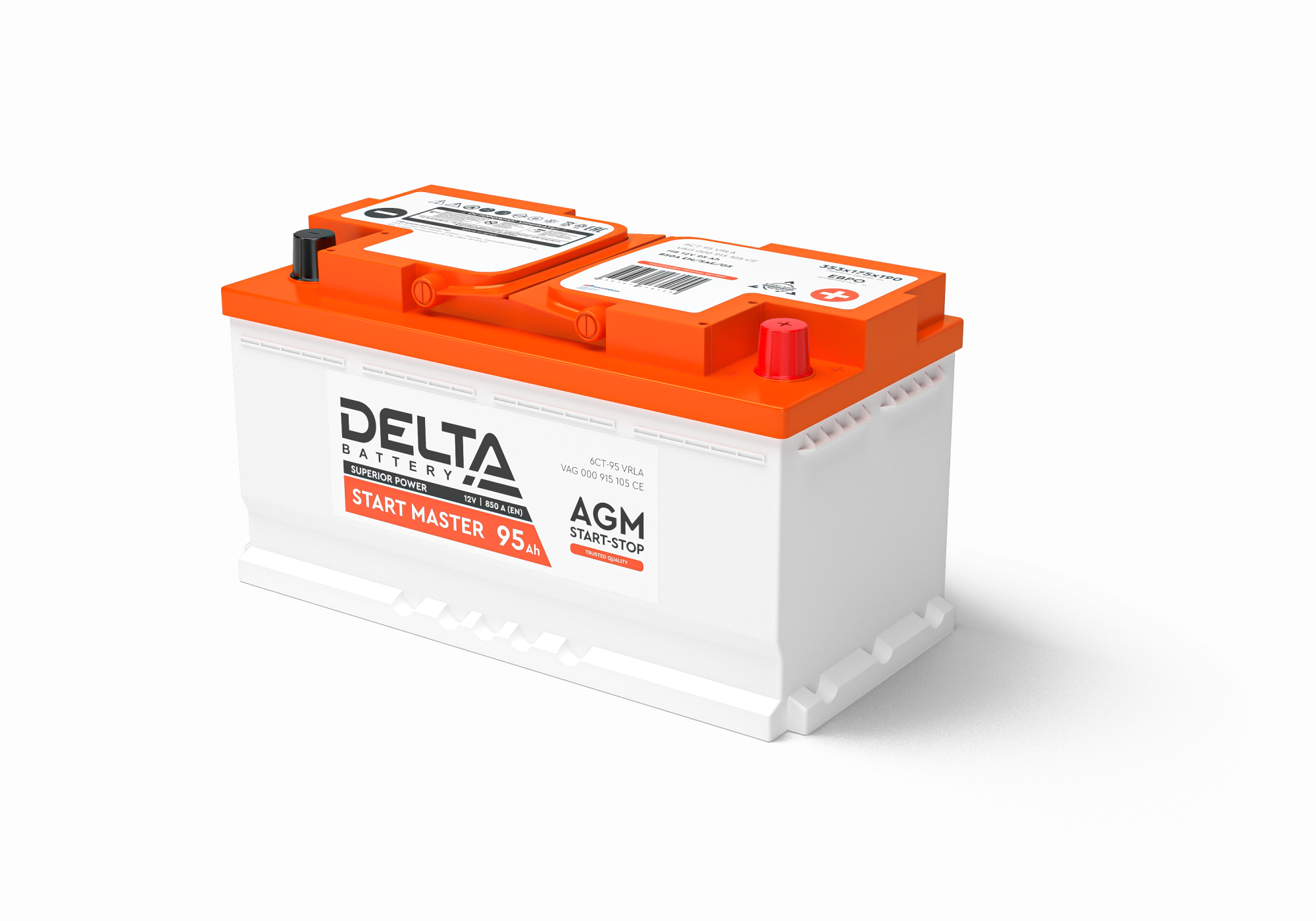 DELTA START MASTER 95 Ah AGM стартерная аккумуляторная батарея купить по цене 20990 руб..  Самые дешёвые цены на Для Автомобилей